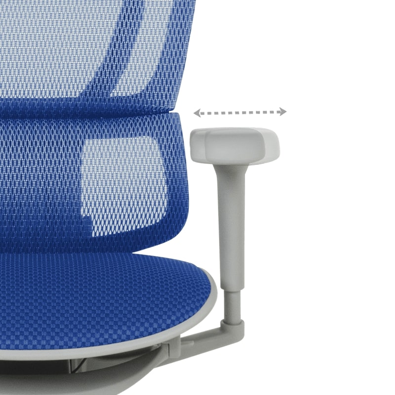 Ергономичен офис стол Ultra сива рамка-син